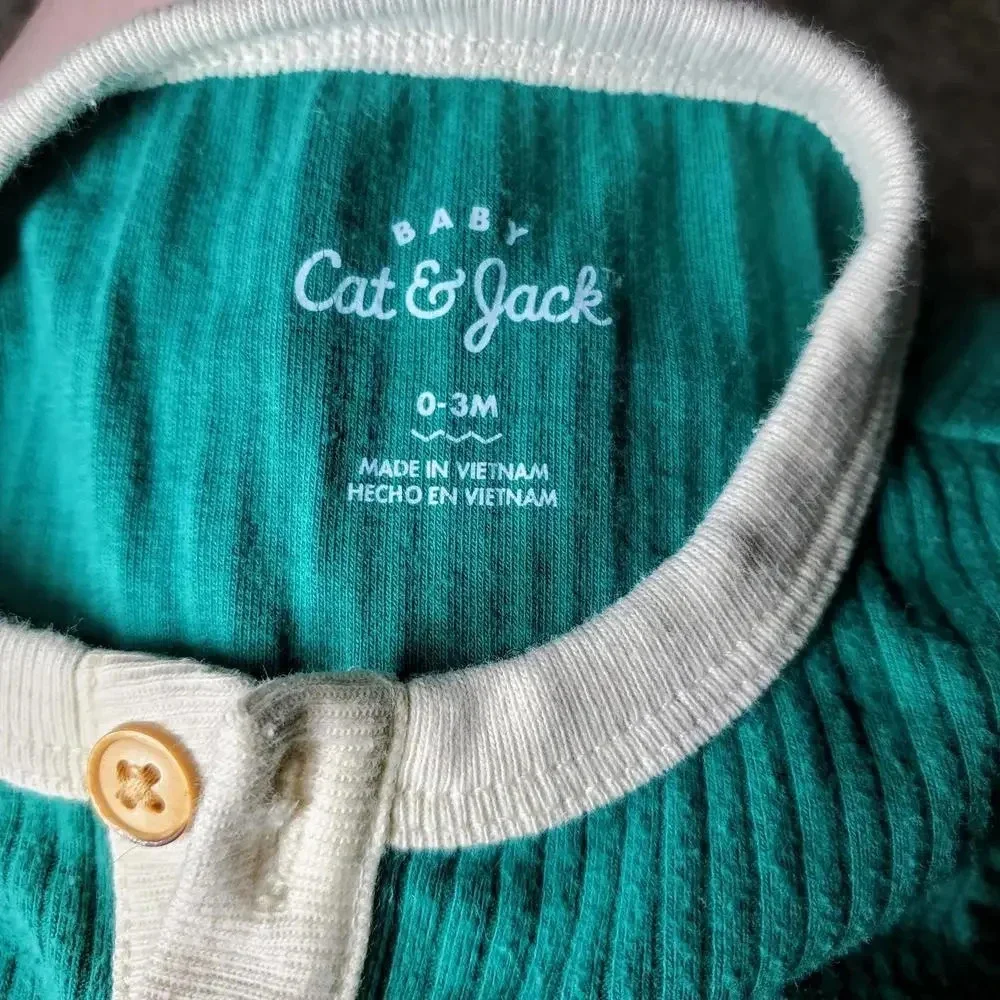 Cat & Jack Boys 2 Piece Outfit, Long Sleeve Shirt & Pants, 0-6 Months